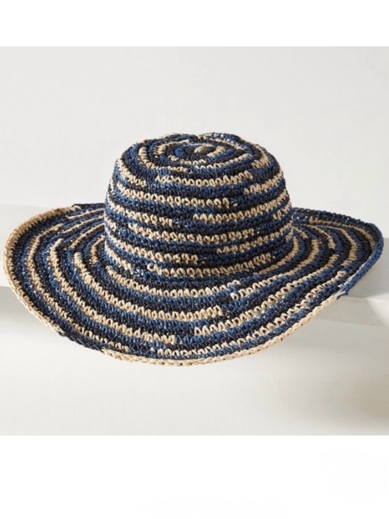 Anthropologie Accessories - Anthropologie Bucket Hat by San Diego Hat Company in Blue Spacedye Straw. New!